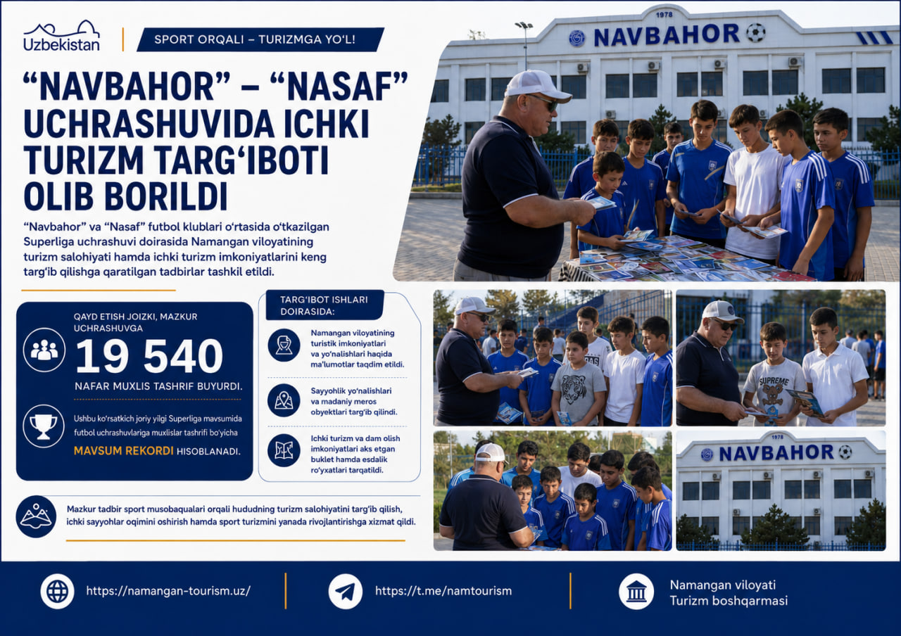 “NAVBAHOR” – “NASAF” UCHRASHUVIDA ICHKI TURIZM TARG‘IBOTI OLIB BORILDI
