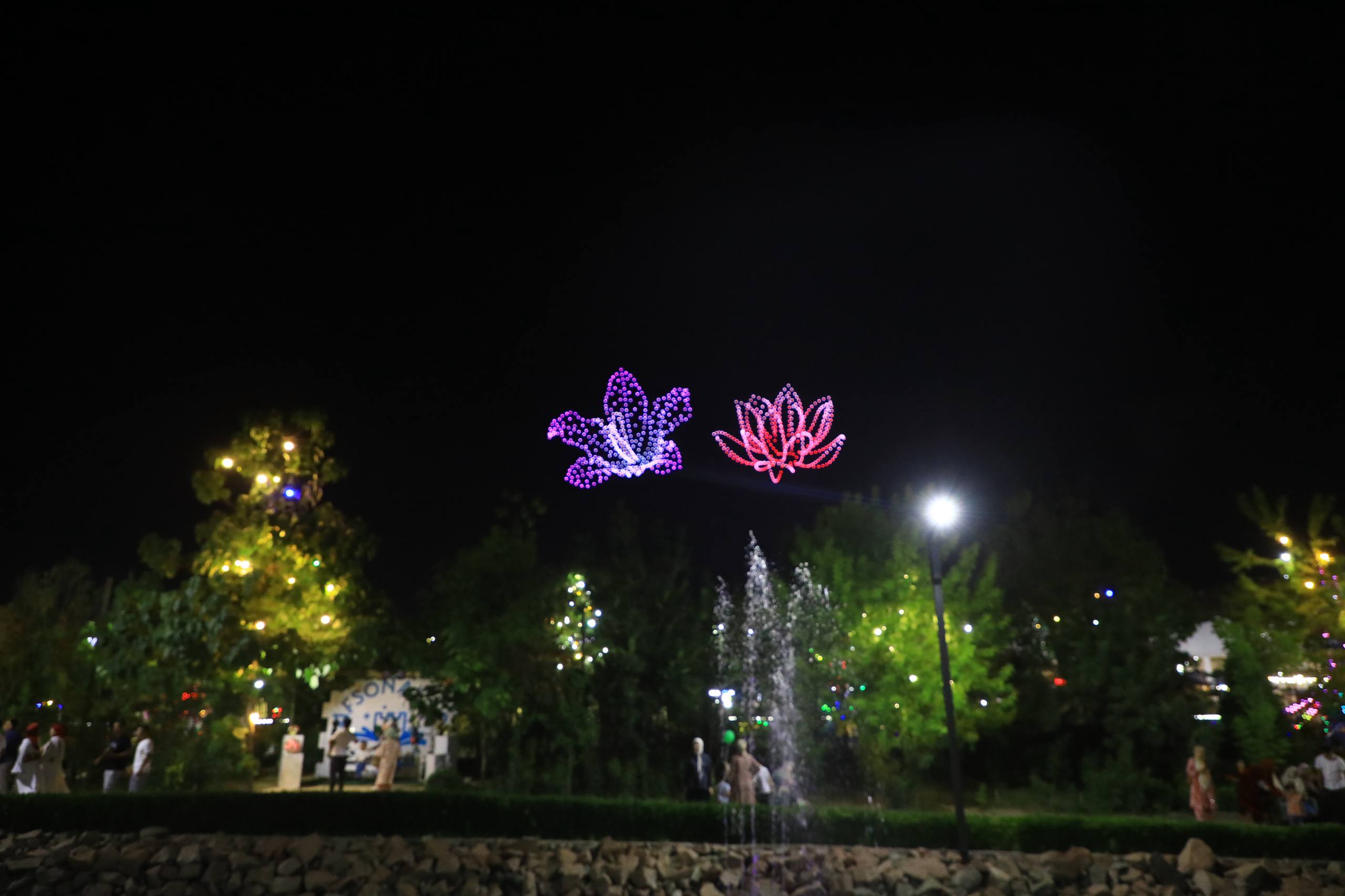 A spectacular show featuring one thousand drones amazed festival guests