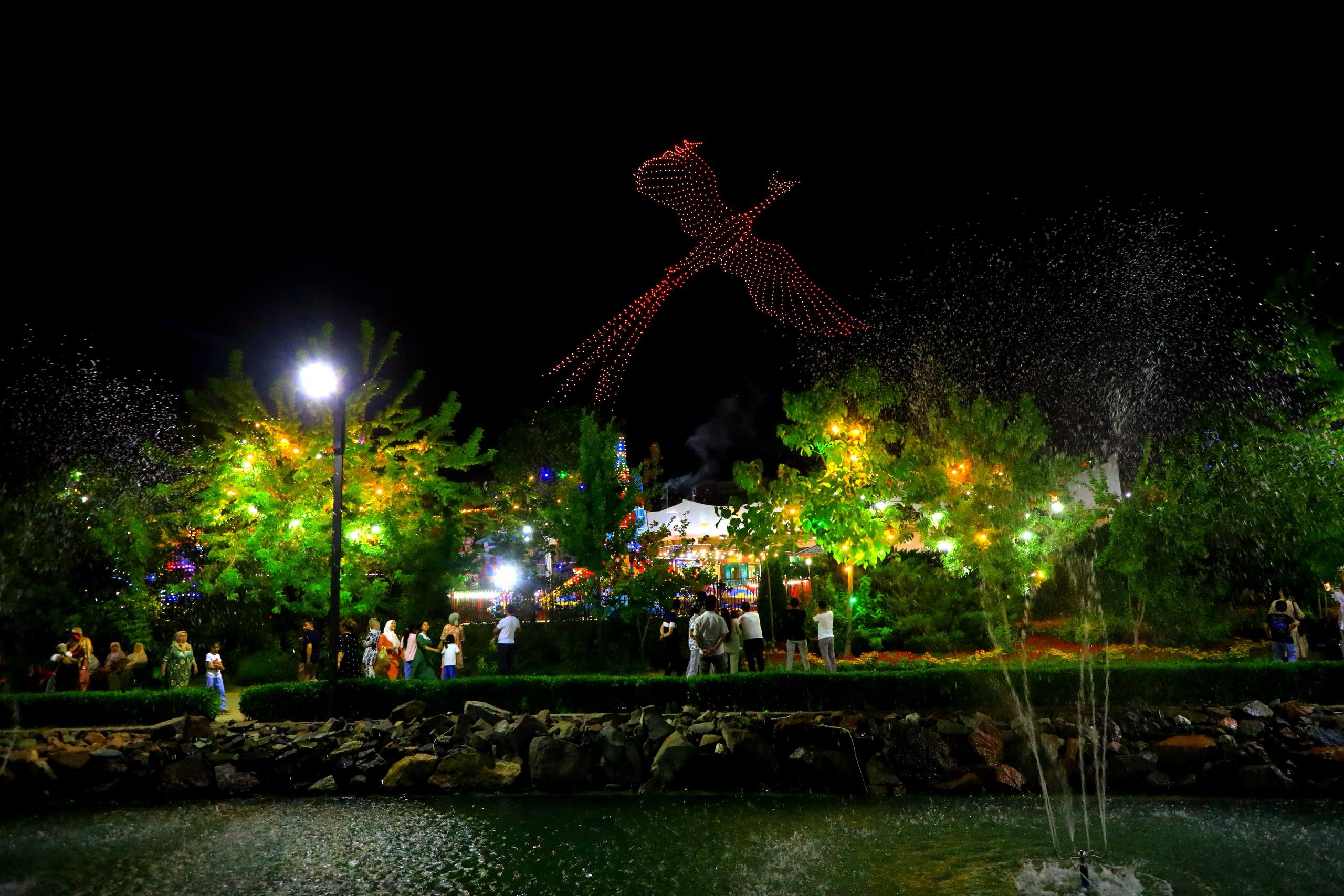 A spectacular show featuring one thousand drones amazed festival guests